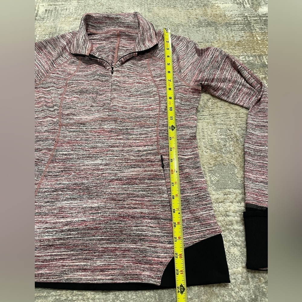 LULULEMON Runderful Zip Long Sleeve Shirt Jacket Space Dye Camo Berry Sz 8 M - Picture 9 of 11